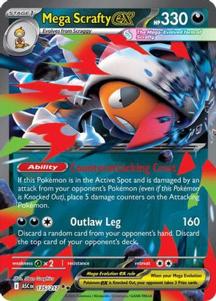 Mega Scrafty ex - 135/217 [ME: Ascended Heroes] Holofoil