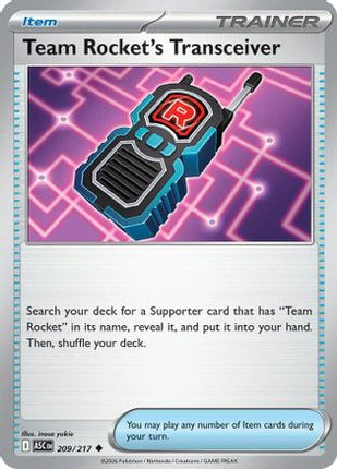 Team Rocket's Transceiver - 209/217 [ME: Ascended Heroes] Reverse Holofoil