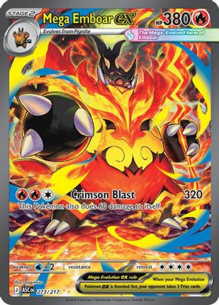 Mega Emboar ex - 273/217 [ME: Ascended Heroes] Holofoil