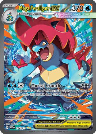 Mega Feraligatr ex - 274/217 [ME: Ascended Heroes] Holofoil