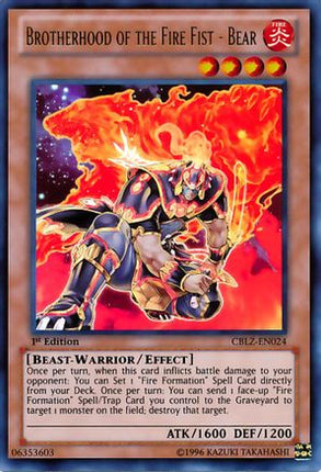 Brotherhood of the Fire Fist - Bear (Ultra Rare) [CBLZ-EN024] 1st Edition