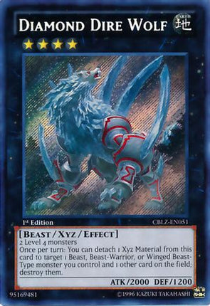 Diamond Dire Wolf (Secret Rare) [CBLZ-EN051] 1st Edition