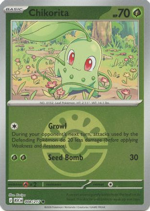 Chikorita (Friend Ball) - 8/null [ME: Ascended Heroes] Reverse Holofoil