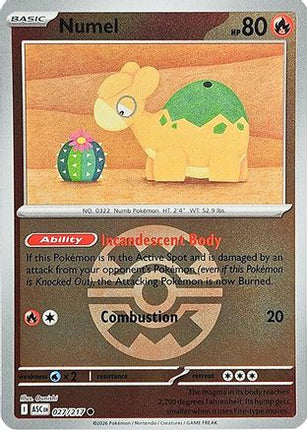 Numel - 027/217 (Quick Ball) [ME: Ascended Heroes] Reverse Holofoil