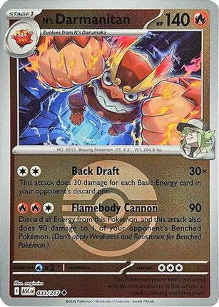 N's Darmanitan (Poke Ball) - 33/null [ME: Ascended Heroes] Reverse Holofoil