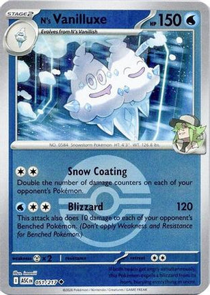 N's Vanilluxe (Poke Ball) - 51/null [ME: Ascended Heroes] Reverse Holofoil