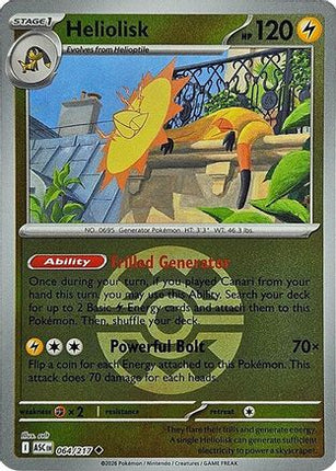 Heliolisk - 064/217 (Quick Ball) [ME: Ascended Heroes] Reverse Holofoil