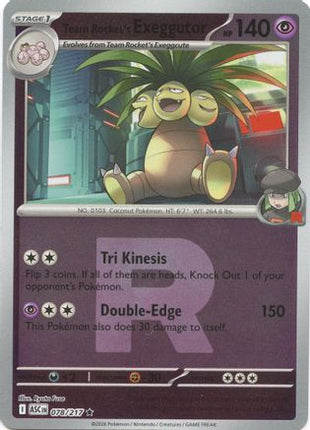 Team Rocket's Exeggutor (Team Rocket) - 78/null [ME: Ascended Heroes] Reverse Holofoil