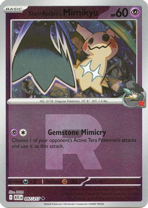 Team Rocket's Mimikyu - 097/217 (Team Rocket) [ME: Ascended Heroes] Reverse Holofoil
