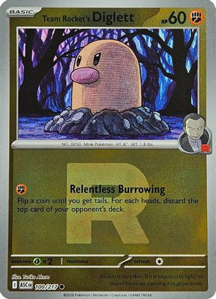 Team Rocket's Diglett (Team Rocket) - 100/null [ME: Ascended Heroes] Reverse Holofoil