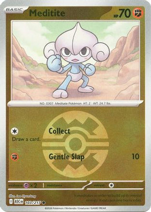 Meditite (Quick Ball) - 103/null [ME: Ascended Heroes] Reverse Holofoil