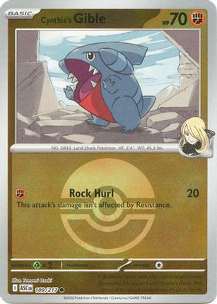 Cynthia's Gible (Poke Ball) - 109/null [ME: Ascended Heroes] Reverse Holofoil