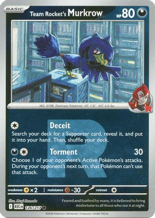 Team Rocket's Murkrow (Team Rocket) - 126/null [ME: Ascended Heroes] Reverse Holofoil