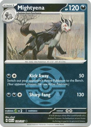 Mightyena - 129/217 (Dusk Ball) [ME: Ascended Heroes] Reverse Holofoil