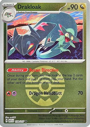Drakloak - 159/217 (Quick Ball) [ME: Ascended Heroes] Reverse Holofoil
