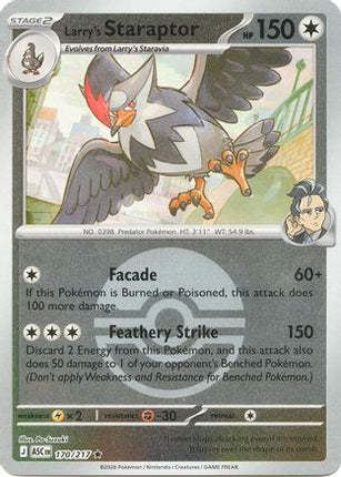Larry's Staraptor - 170/217 (Poke Ball) [ME: Ascended Heroes] Reverse Holofoil