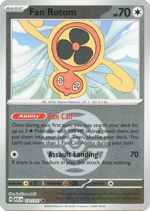Fan Rotom - 171/217 (Dusk Ball) [ME: Ascended Heroes] Reverse Holofoil