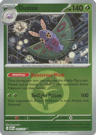 Dustox - 015/217 (Energy Symbol Pattern) [ME: Ascended Heroes] Reverse Holofoil