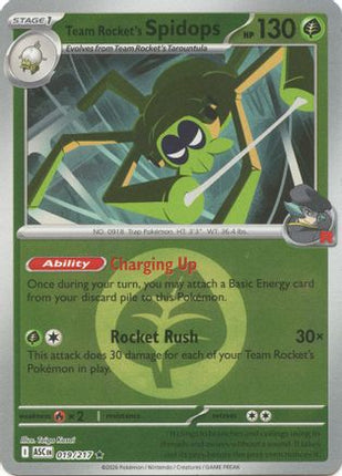 Team Rocket's Spidops (Energy Symbol Pattern) - 19/null [ME: Ascended Heroes] Reverse Holofoil