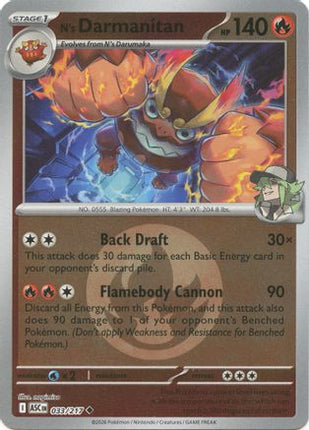 N's Darmanitan (Energy Symbol Pattern) - 33/null [ME: Ascended Heroes] Reverse Holofoil