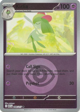 Kirlia (Energy Symbol Pattern) - 88/null [ME: Ascended Heroes] Reverse Holofoil
