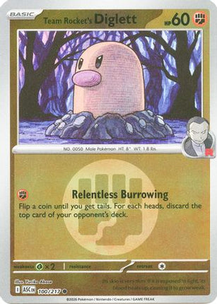 Team Rocket's Diglett (Energy Symbol Pattern) - 100/null [ME: Ascended Heroes] Reverse Holofoil
