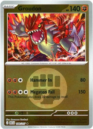Groudon (Energy Symbol Pattern) - 108/null [ME: Ascended Heroes] Reverse Holofoil