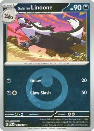 Galarian Linoone (Energy Symbol Pattern) - 131/null [ME: Ascended Heroes] Reverse Holofoil