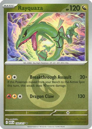 Rayquaza (Energy Symbol Pattern) - 153/null [ME: Ascended Heroes] Reverse Holofoil