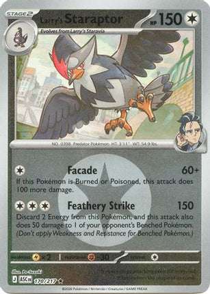 Larry's Staraptor - 170/217 (Energy Symbol Pattern) [ME: Ascended Heroes] Reverse Holofoil