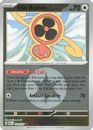 Fan Rotom - 171/217 (Energy Symbol Pattern) [ME: Ascended Heroes] Reverse Holofoil