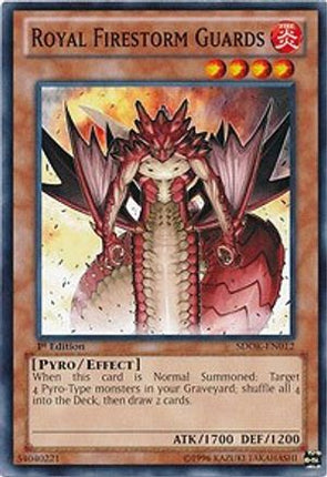 Royal Firestorm Guards (Common / Short Print) [SDOK-EN012] Structure Deck: Onslaught of the Fire Kings 1st Edition
