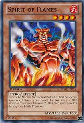 Spirit of Flames (Common / Short Print) [SDOK-EN016] Structure Deck: Onslaught of the Fire Kings 1st Edition