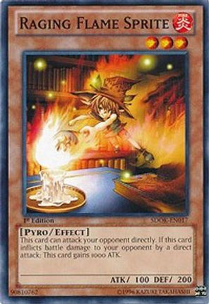 Raging Flame Sprite (Common / Short Print) [SDOK-EN017] Structure Deck: Onslaught of the Fire Kings 1st Edition