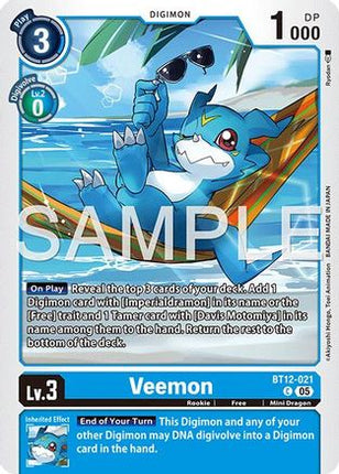 Veemon [BT12-021] [Advanced Booster Digimon Generation] Foil