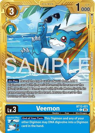 Veemon (Alternate Art) [BT12-021] [Advanced Booster Digimon Generation] Foil