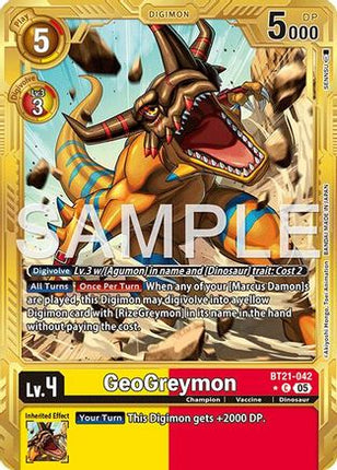 GeoGreymon (Alternate Art) [BT21-042] [Advanced Booster Digimon Generation] Foil