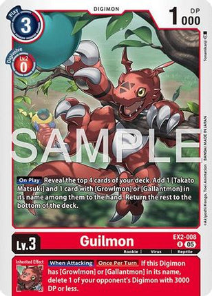 Guilmon - EX2-008 [EX2-008] [Advanced Booster Digimon Generation] Foil