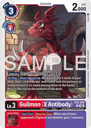 Guilmon (X Antibody) [EX8-009] [Advanced Booster Digimon Generation] Foil