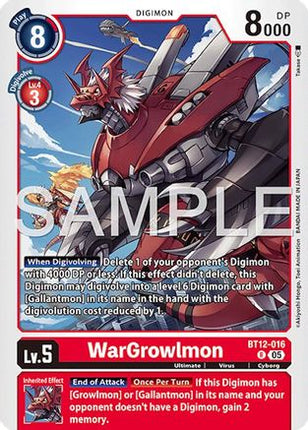WarGrowlmon [BT12-016] [Advanced Booster Digimon Generation] Foil