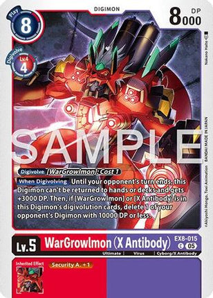 WarGrowlmon (X Antibody) (Reprint) [EX8-015] [Advanced Booster Digimon Generation] Foil
