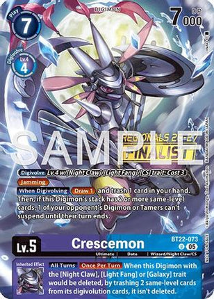 Crescemon (Regionals 26-27 Season 1 Finalist) [BT22-073] [Cyber Eden] Foil