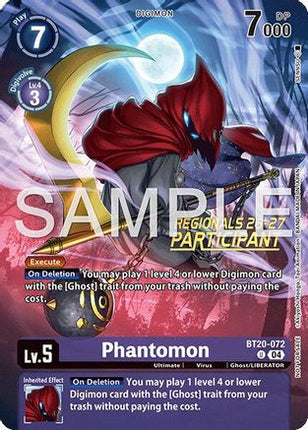 Phantomon (Regionals 26-27 Season 1 Participant) [BT20-072] [Release Special Booster 2.5] Foil