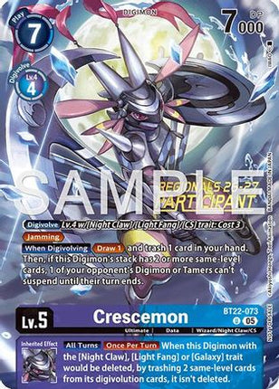 Crescemon (Regionals 26-27 Season 1 Participant) [BT22-073] [Cyber Eden] Foil