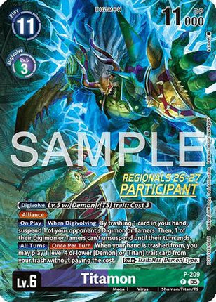 Titamon (Regionals 26-27 Season 1 Participant) [P-209] [Digimon Promotion Cards] Foil