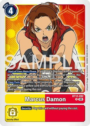Marcus Damon - BT12-092 [BT12-092] [Advanced Booster Digimon Generation] Foil