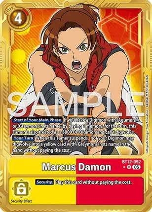 Marcus Damon - BT12-092 (Alternate Art) [BT12-092] [Advanced Booster Digimon Generation] Foil