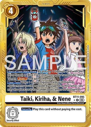 Taiki, Kiriha, & Nene (Alternate Art) [BT11-095] [Advanced Booster Digimon Generation] Foil