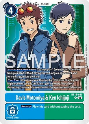 Davis Motomiya & Ken Ichijoji (Reprint) [BT16-085] [Advanced Booster Digimon Generation] Foil