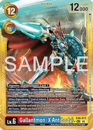 Gallantmon (X Antibody) (Gold Border) [EX8-073] [Advanced Booster Digimon Generation] Foil